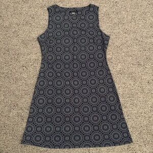 Navy Blue and White Midi Dress - Tommy Hilfiger